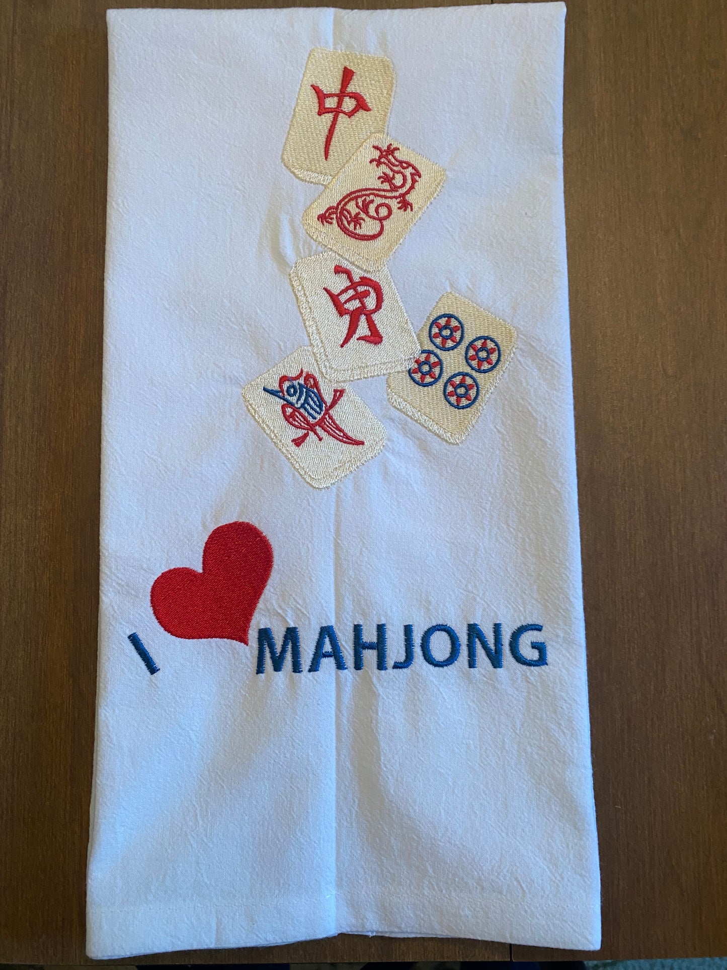 I Love Mahjong Tea Towel