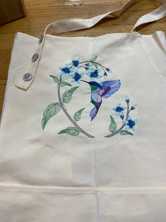 Humming Bird Floral Apron