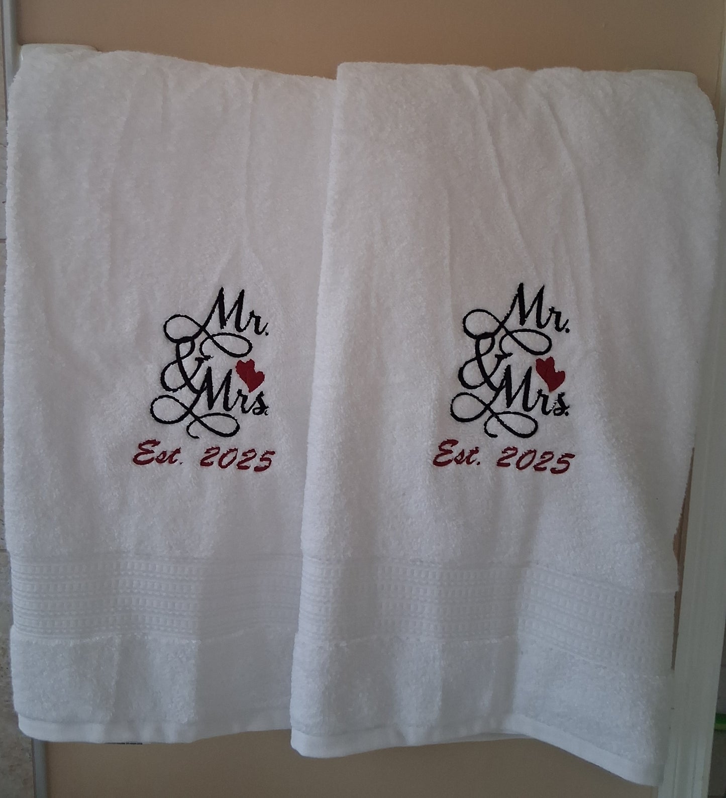 Mr & Mrs Bath Towels